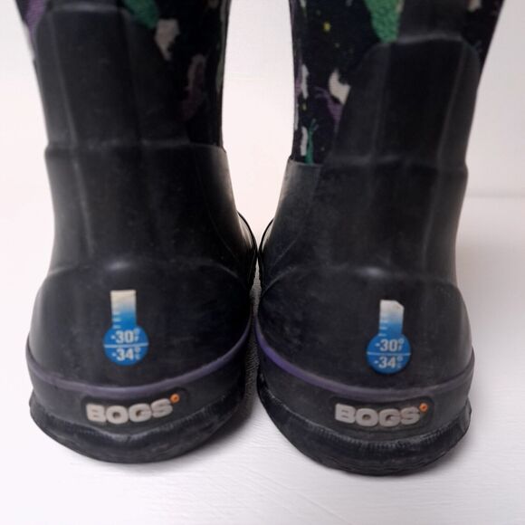 Bogs Kids Classic -30 Degree Insulated Unicorn Black Waterproof Boots Youth 5 38 - Picture 6 of 14